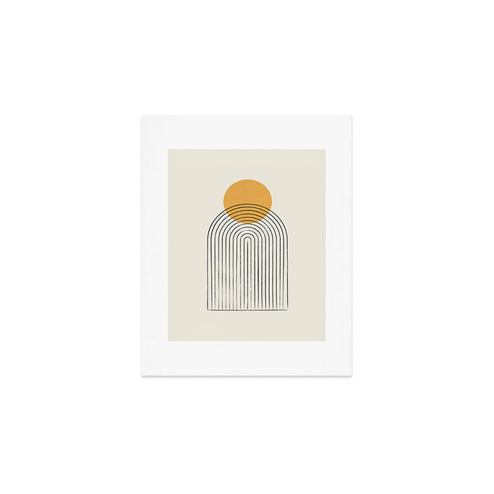 Gold Sun rainbow mountain Art Print Gallery Image 1