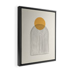 Gold Sun rainbow mountain Framed Canvas Print Gallery Image 2