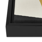 Graphic Edge Shape - Gold Yellow Framed Canvas Print Gallery Image 3