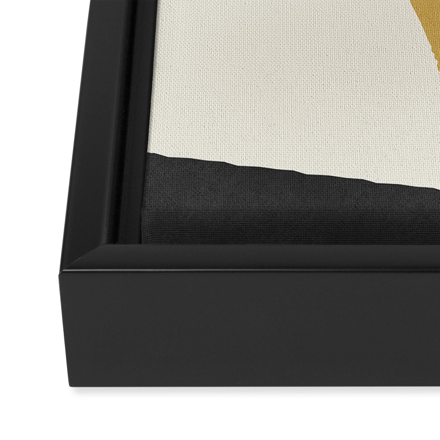 Graphic Edge Shape - Gold Yellow Framed Canvas Print Gallery Image 3