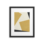 Graphic Edge Shape - Gold Yellow Framed Art Print Gallery Image 6