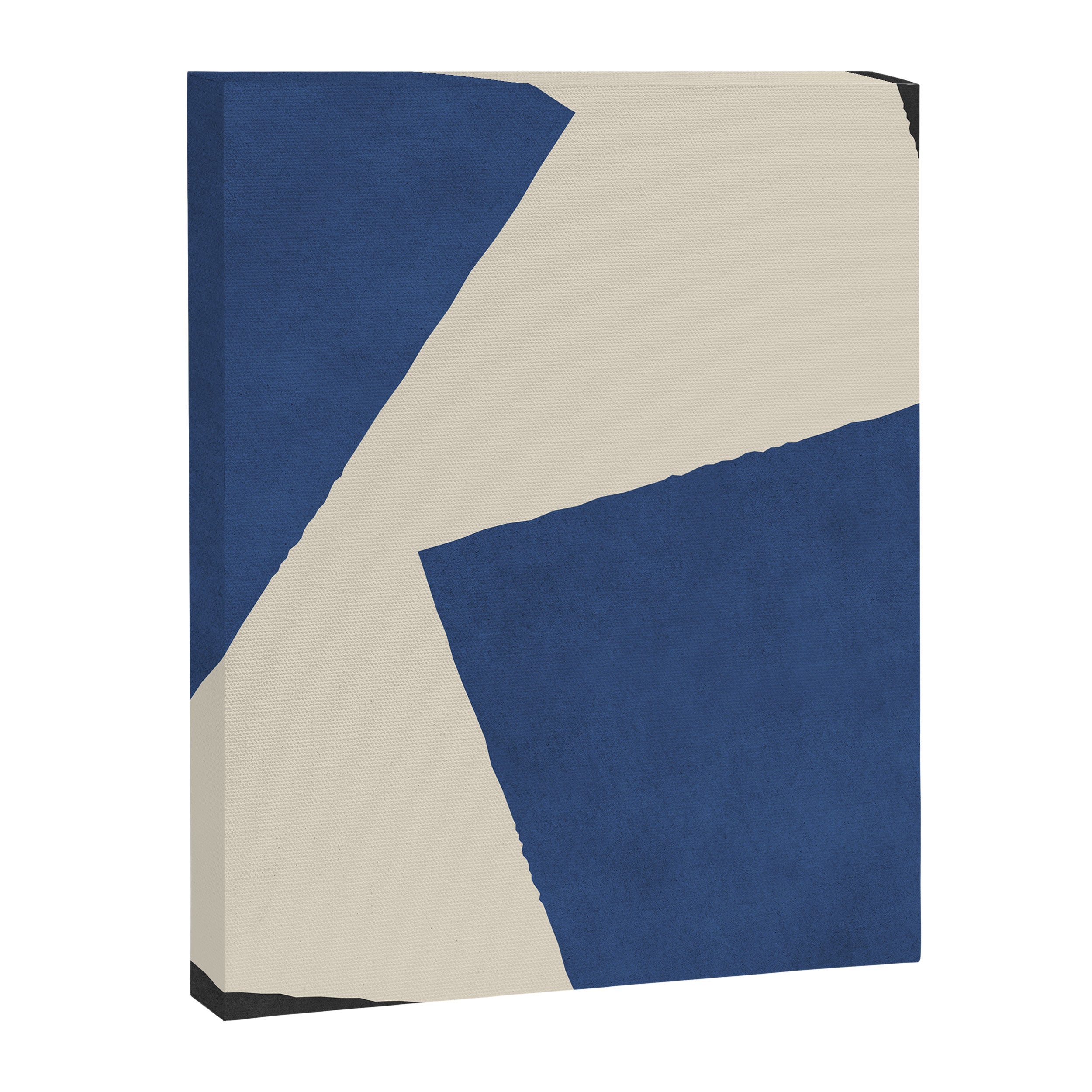 Graphic Edge Shapes - Bleu Navy Canvas Print Gallery Image 6