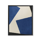 Graphic Edge Shapes - Bleu Navy Framed Canvas Print Gallery Image 6