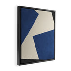 Graphic Edge Shapes - Bleu Navy Framed Canvas Print Gallery Image 2
