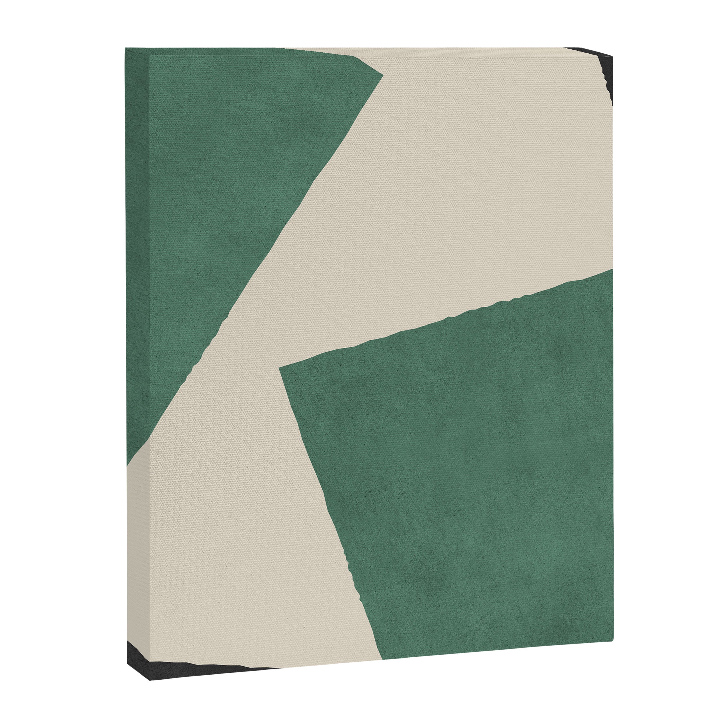 Graphic Edge Shapes - Green Canvas Print Gallery Image 6