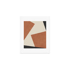 Graphic Edge Shapes - Terracotta Orange Brown Art Print Gallery Image 1