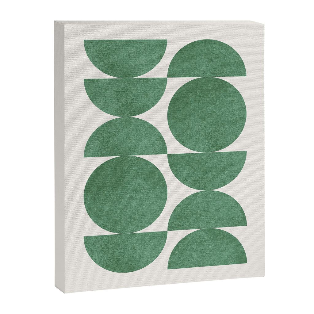 Green Retro Scandinavian - Mid Century Modern Canvas Print Gallery Image 6