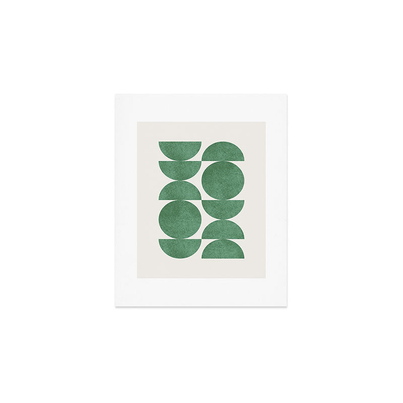 Green Retro Scandinavian - Mid Century Modern Art Print Gallery Image 1