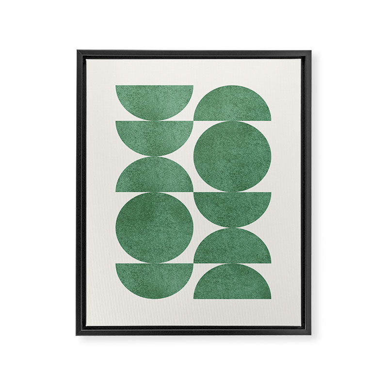 Green Retro Scandinavian - Mid Century Modern Framed Canvas Print Gallery Image 6