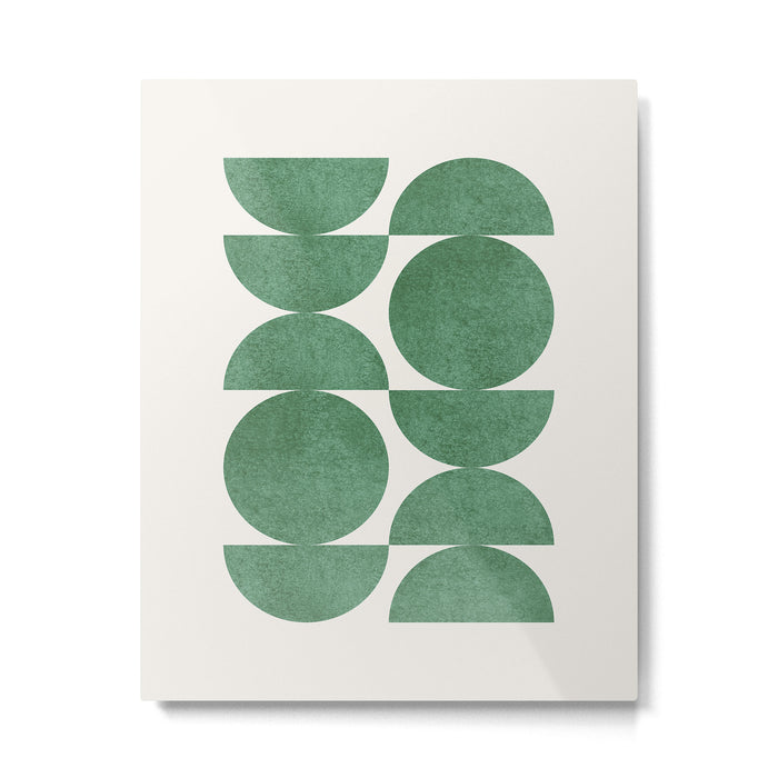 Green Retro Scandinavian - Mid Century Modern Metal Print Gallery Image 1
