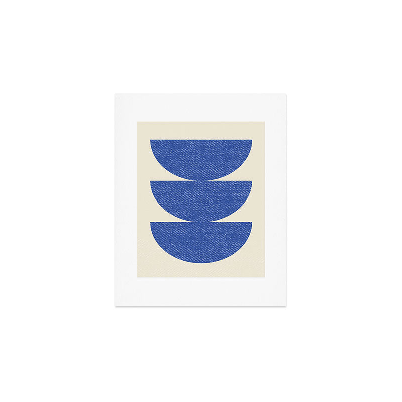 Half Circle 3 - Blue Art Print Gallery Image 1