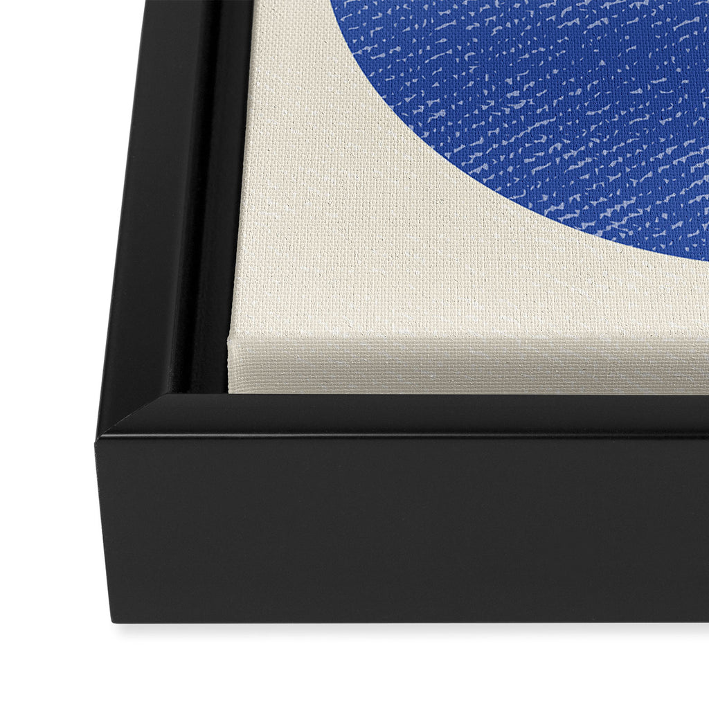 Half Circle 3 - Blue Framed Canvas Print Gallery Image 3