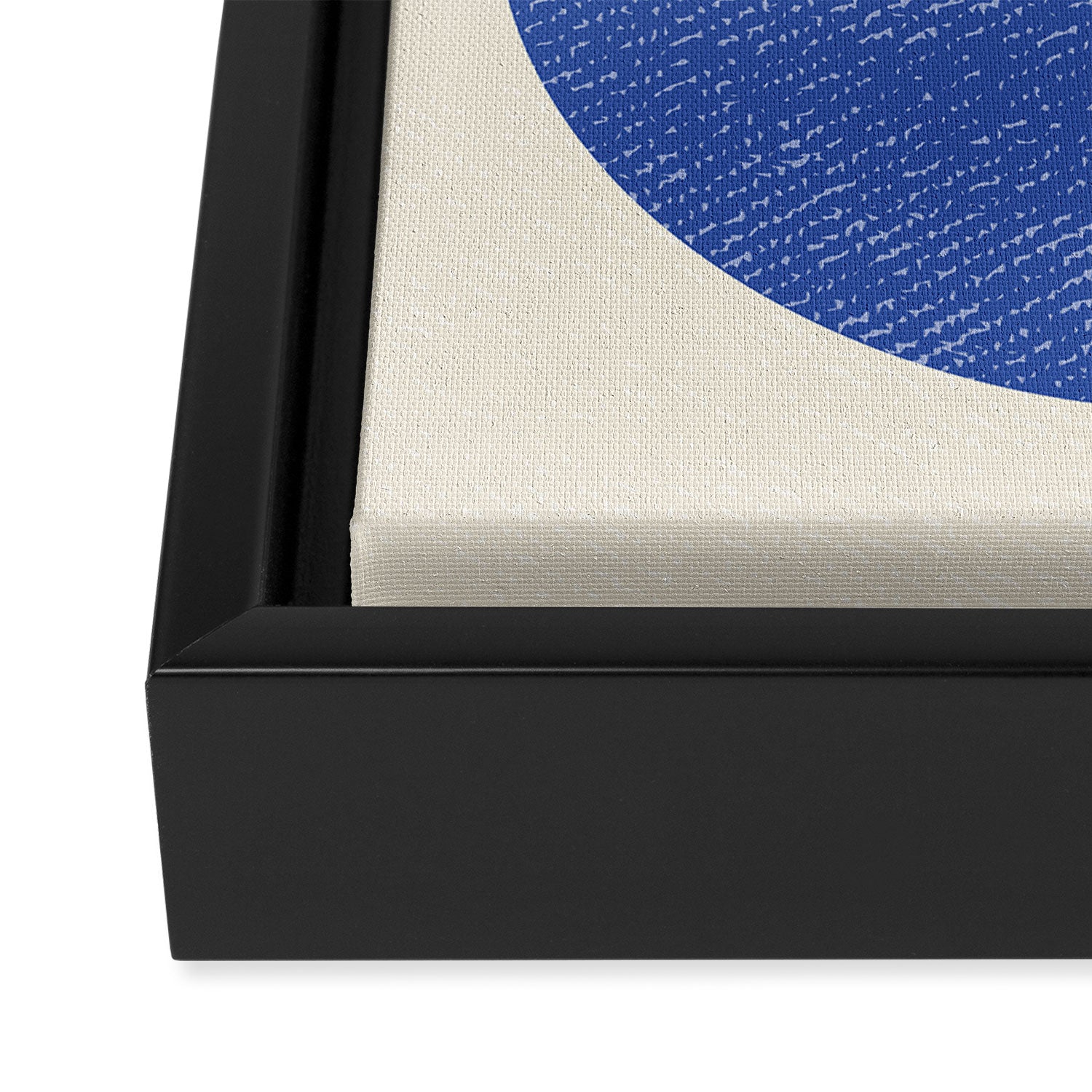 Half Circle 3 - Blue Framed Canvas Print Gallery Image 3
