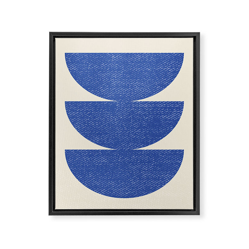 Half Circle 3 - Blue Framed Canvas Print Gallery Image 6