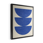 Half Circle 3 - Blue Framed Canvas Print Gallery Image 2