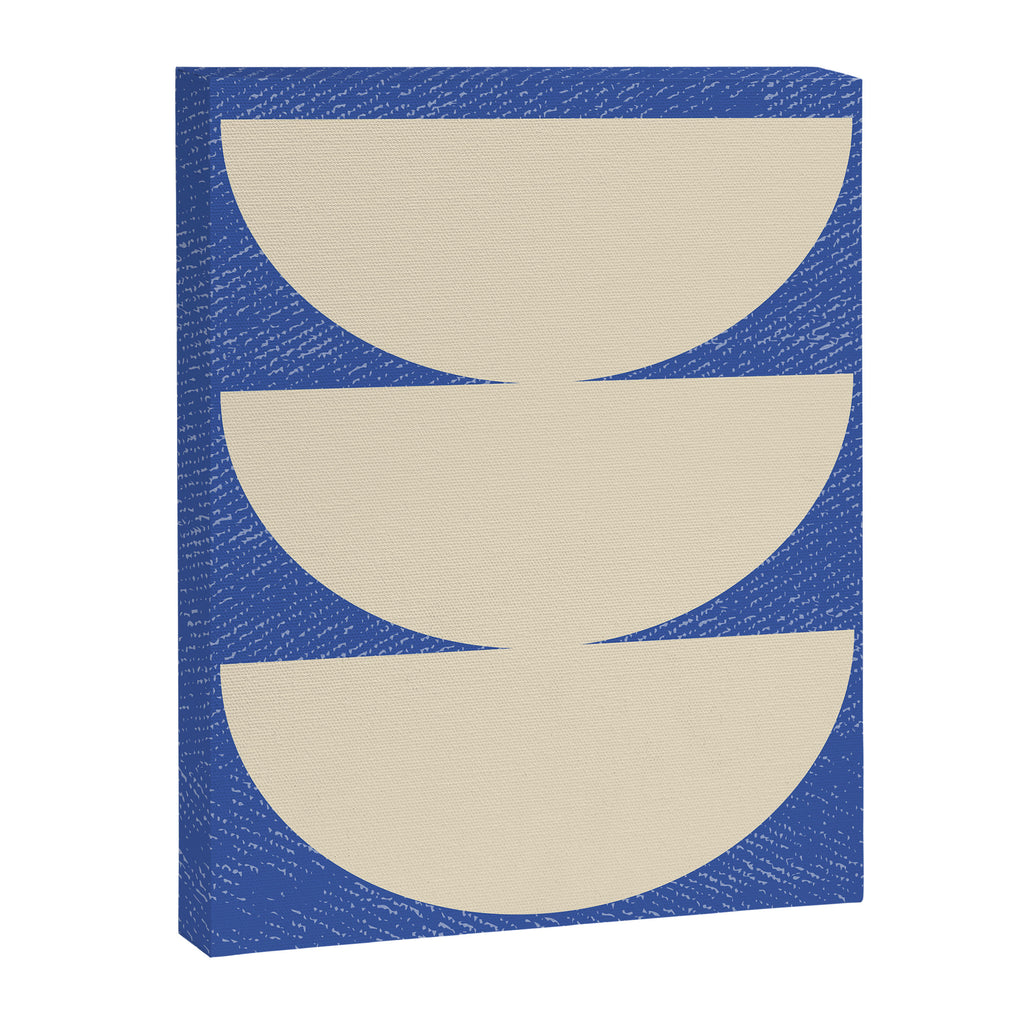 Half Circle 3 - Blue Texture Canvas Print Gallery Image 6