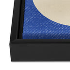 Half Circle 3 - Blue Texture Framed Canvas Print Gallery Image 3