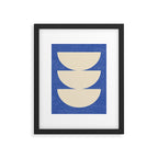Half Circle 3 - Blue Texture Framed Art Print Gallery Image 5