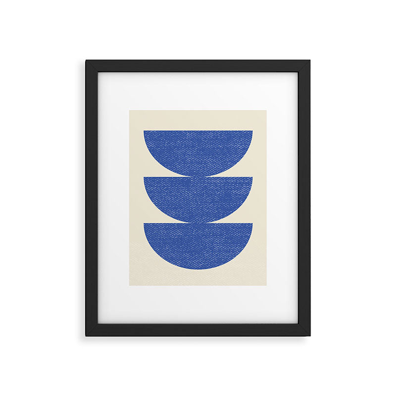 Half Circle 3 - Blue Framed Art Print Gallery Image 5