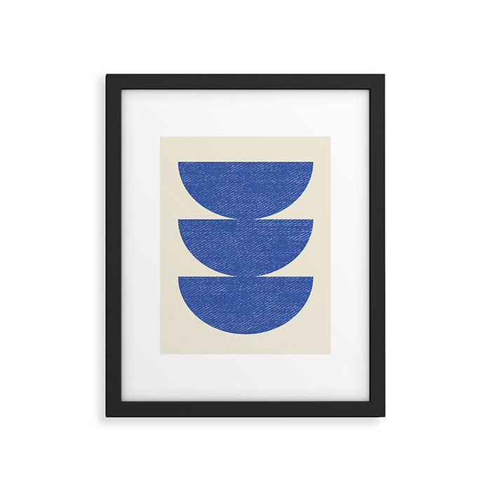 Half Circle 3 - Blue Framed Art Print Gallery Image 1