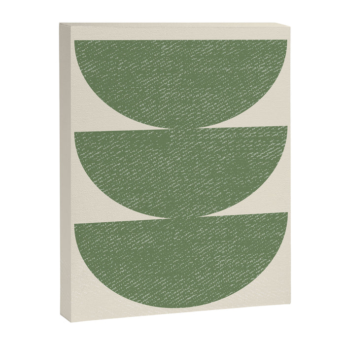 Half Circle 3 - Green Canvas Print Gallery Image 1