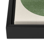 Half Circle 3 - Green Framed Canvas Print Gallery Image 3