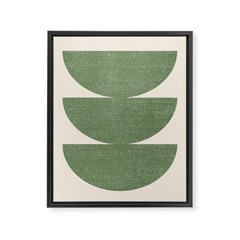 Half Circle 3 - Green Framed Canvas Print Gallery Image 6