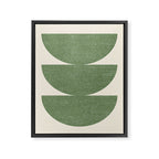 Half Circle 3 - Green Framed Canvas Print Gallery Image 6