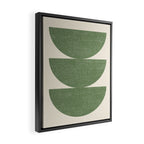 Half Circle 3 - Green Framed Canvas Print Gallery Image 2