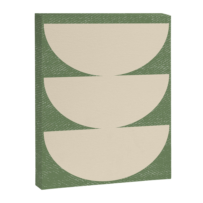 Half Circle 3 - Green Texture Canvas Print Gallery Image 1