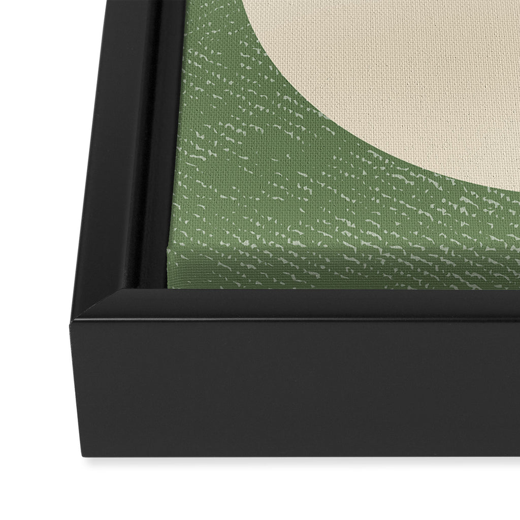 Half Circle 3 - Green Texture Framed Canvas Print Gallery Image 3