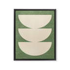Half Circle 3 - Green Texture Framed Canvas Print Gallery Image 6