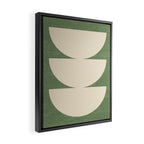 Half Circle 3 - Green Texture Framed Canvas Print Gallery Image 2