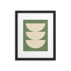 Half Circle 3 - Green Texture Framed Art Print Gallery Image 4