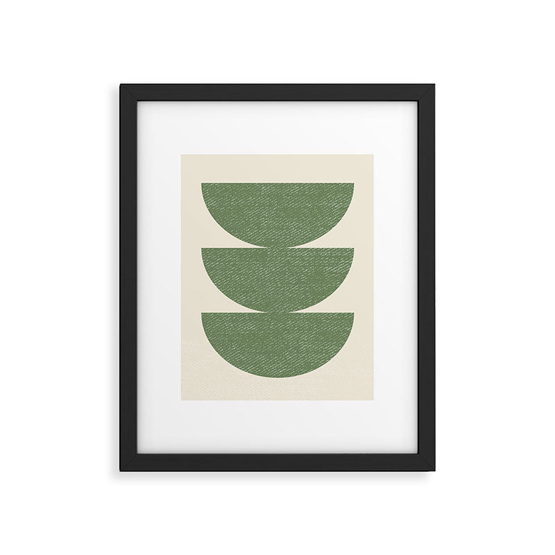 Half Circle 3 - Green Framed Art Print Gallery Image 5