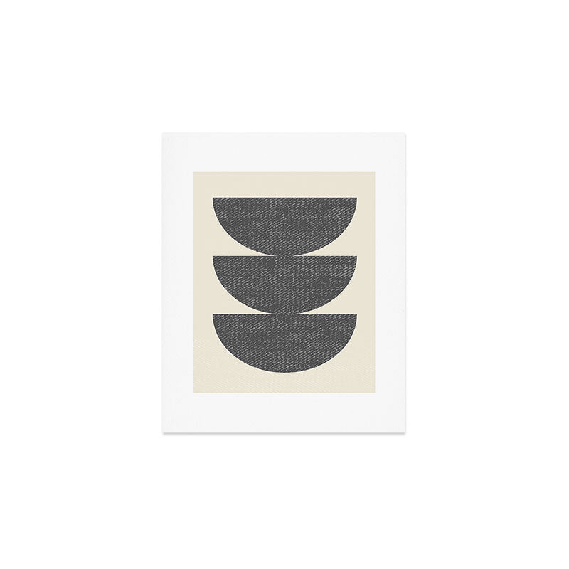Half Circle 3 - Grey Art Print Gallery Image 1