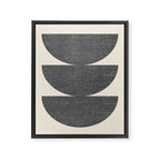 Half Circle 3 - Grey Framed Canvas Print Gallery Image 6