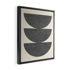 Half Circle 3 - Grey Framed Canvas Print Gallery Image 2