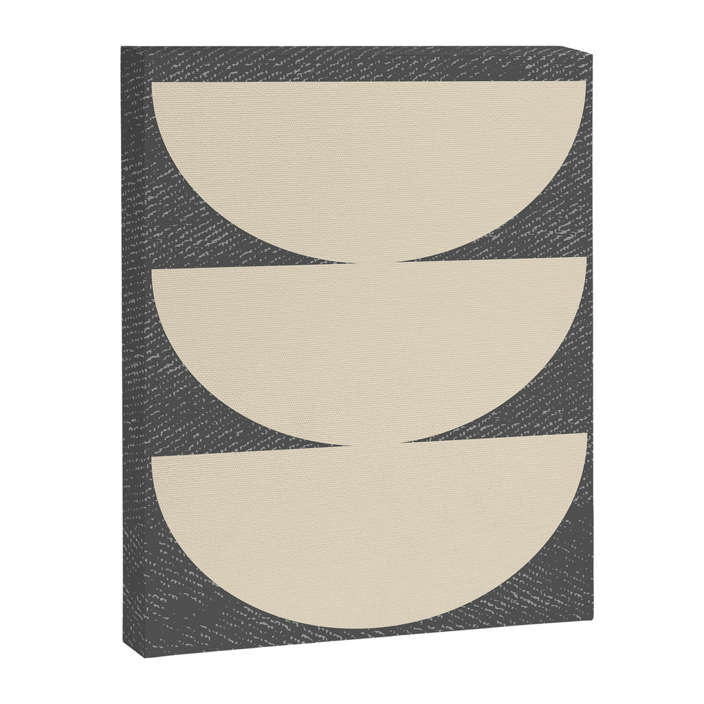 Half Circle 3 - Grey Texture Canvas Print Gallery Image 6