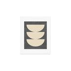 Half Circle 3 - Grey Texture Art Print Gallery Image 1