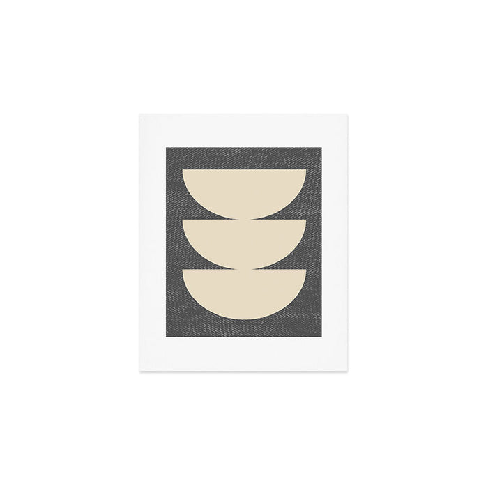 Half Circle 3 - Grey Texture Art Print Gallery Image 1