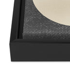 Half Circle 3 - Grey Texture Framed Canvas Print Gallery Image 3