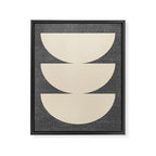 Half Circle 3 - Grey Texture Framed Canvas Print Gallery Image 6