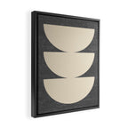 Half Circle 3 - Grey Texture Framed Canvas Print Gallery Image 2