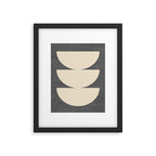 Half Circle 3 - Grey Texture Framed Art Print Gallery Image 5