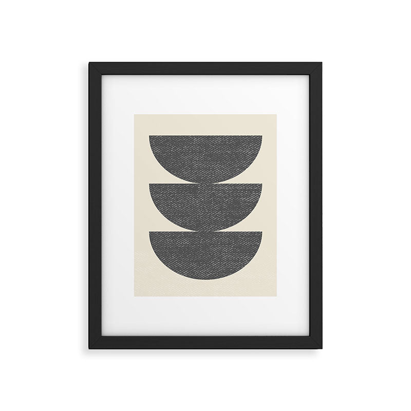 Half Circle 3 - Grey Framed Art Print Gallery Image 5