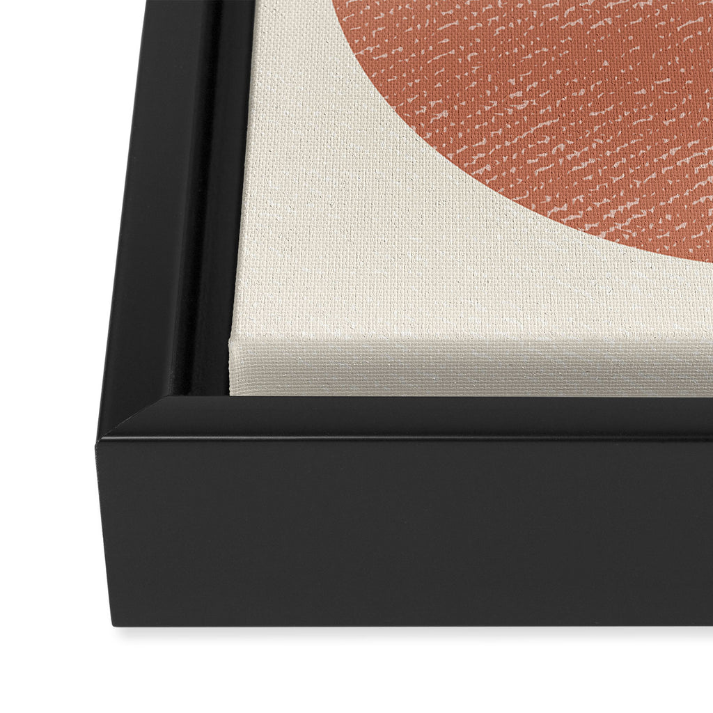 Half Circle 3 - Orange Terra Framed Canvas Print Gallery Image 3