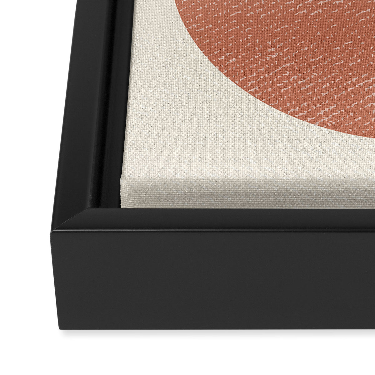 Half Circle 3 - Orange Terra Framed Canvas Print Gallery Image 3