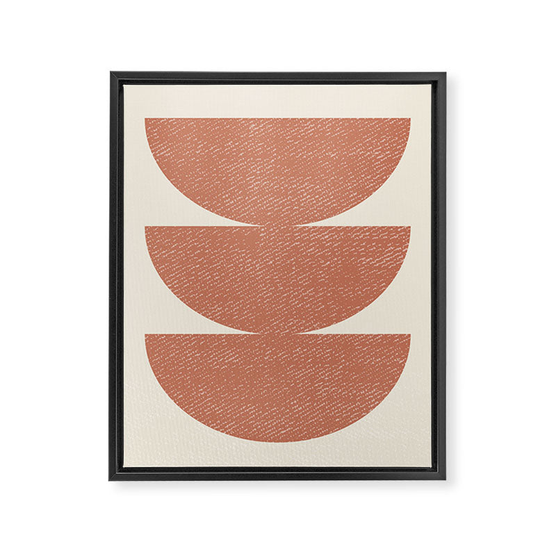 Half Circle 3 - Orange Terra Framed Canvas Print Gallery Image 6