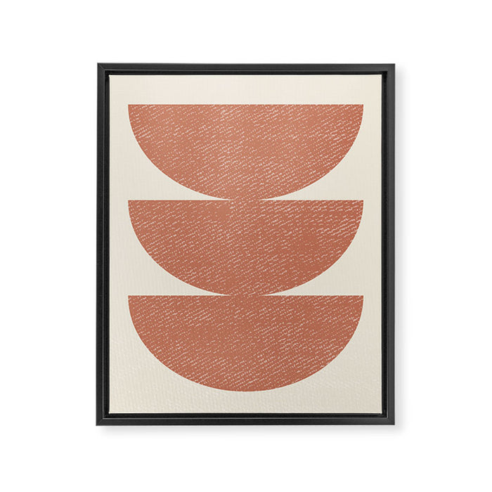 Half Circle 3 - Orange Terra Framed Canvas Print Gallery Image 1